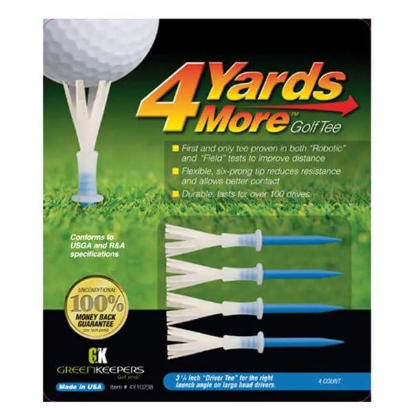 4 Yards More Standard Tees 4 Pack 3.1/4"