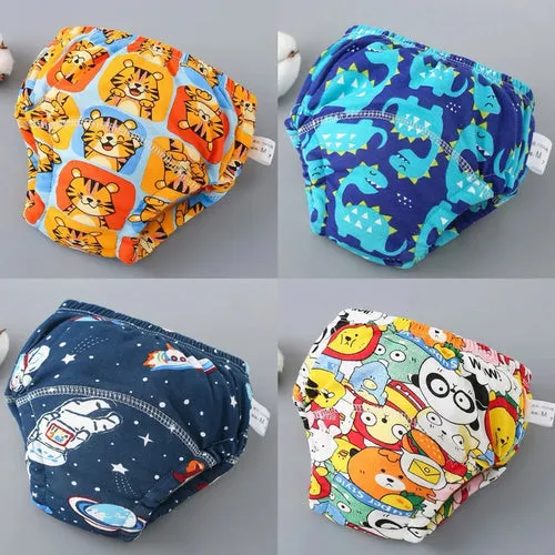 4PCS Baby Waterproof Diapers Pee Shorts Underwears Reusable Soft