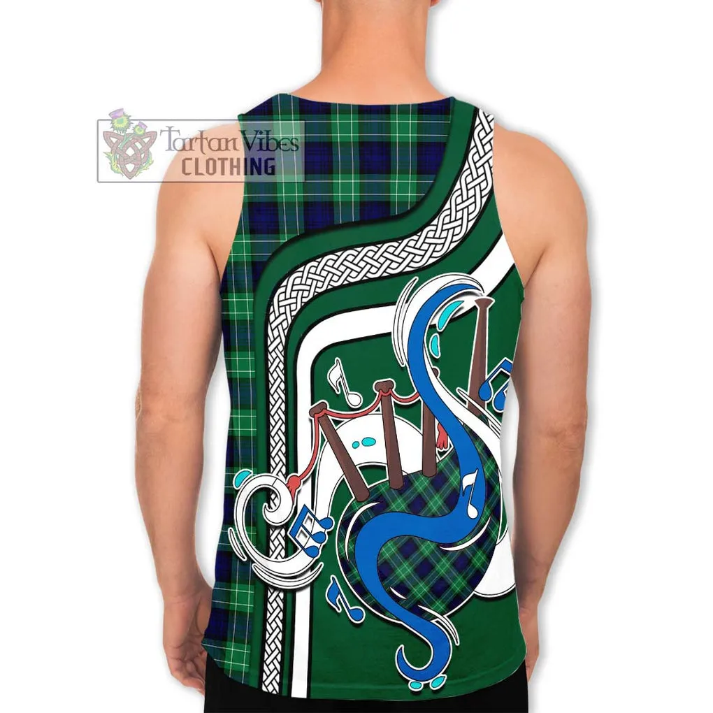 Abercrombie Tartan Men's Tank Top with Epic Bagpipe Style