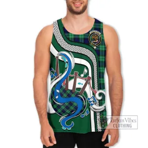 Abercrombie Tartan Men's Tank Top with Epic Bagpipe Style