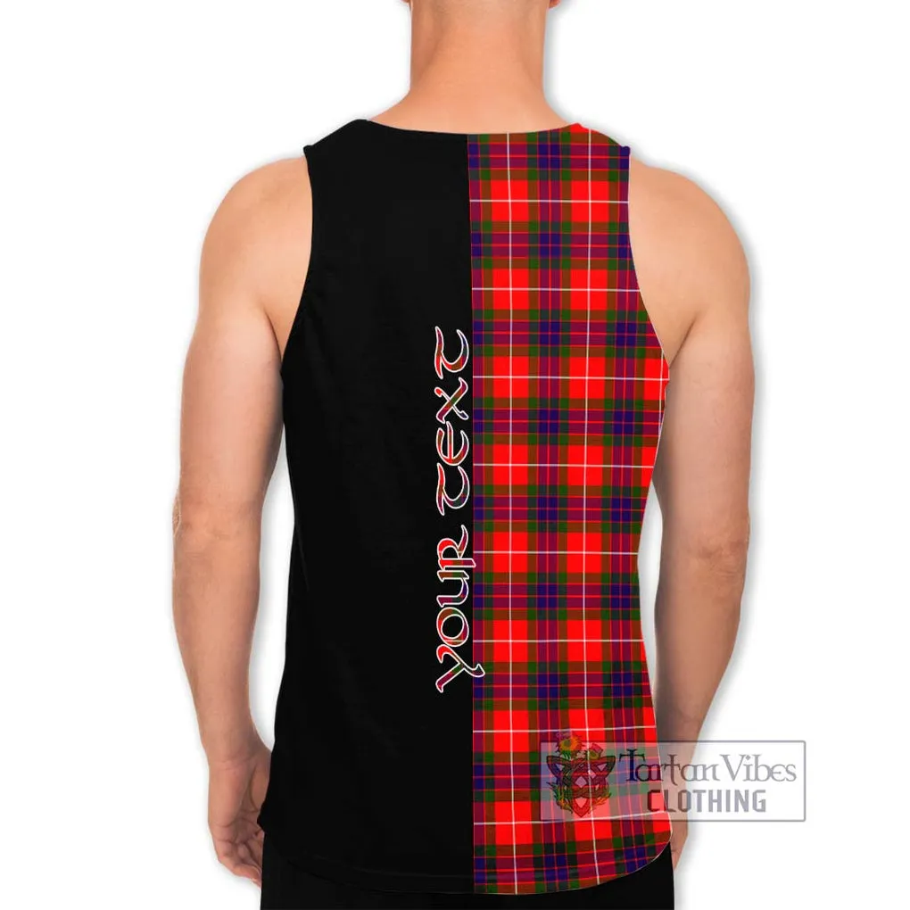 Abernethy Tartan Men's Tank Top with Family Crest and Half Of Me Style