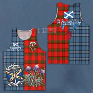 Adair Tartan Men's Tank Top Happy St. Andrew's Day Half Tartan Style