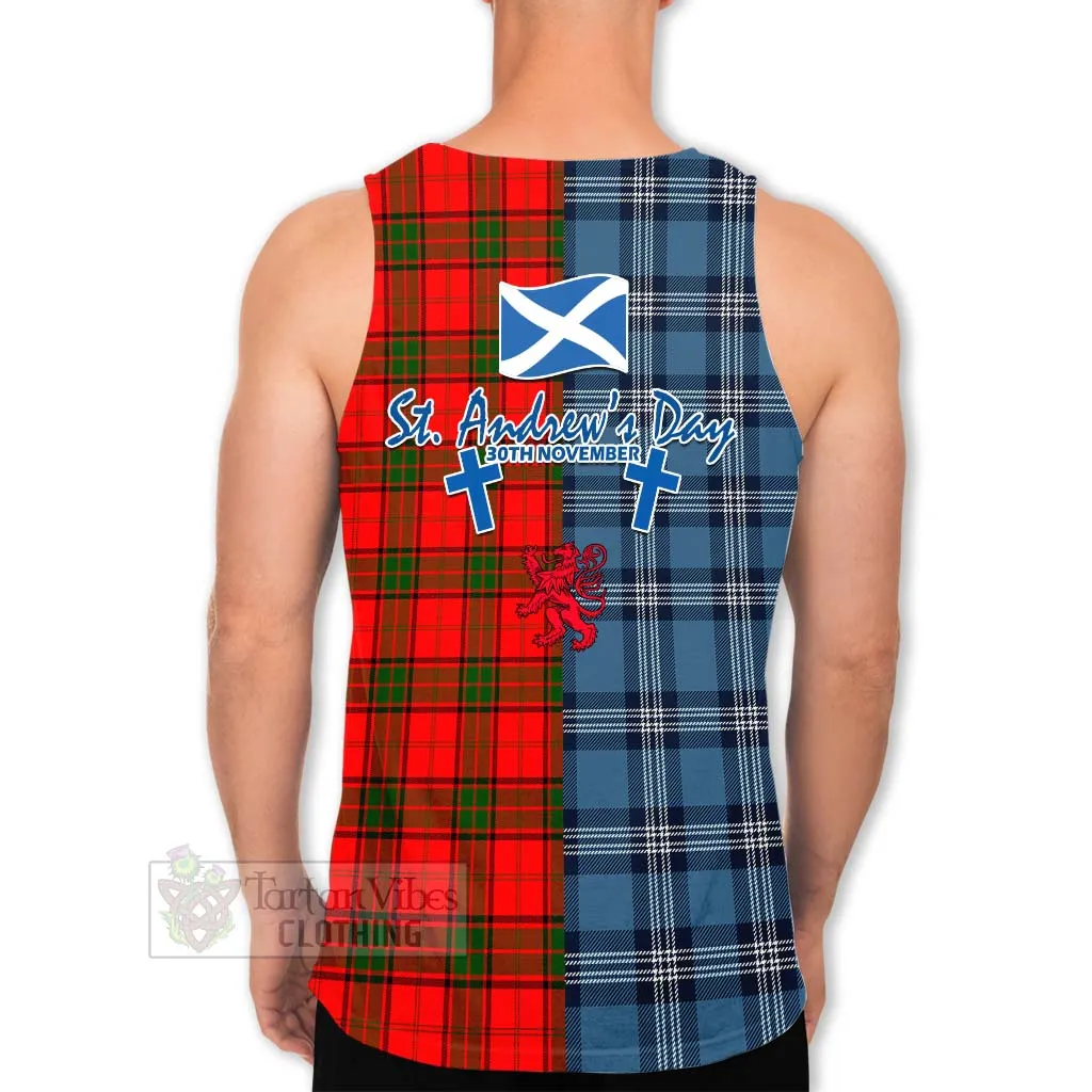 Adair Tartan Men's Tank Top Happy St. Andrew's Day Half Tartan Style