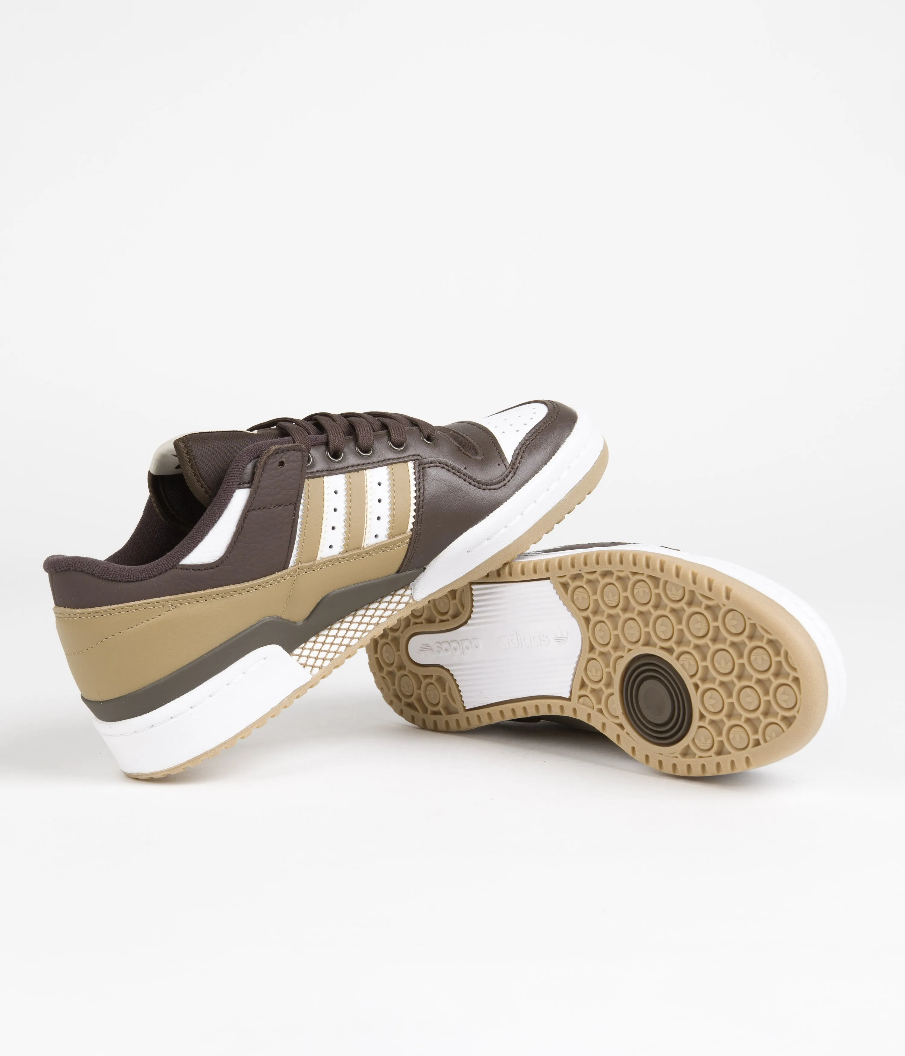 Adidas Forum 84 Low ADV Shoes - Dark Brown / Ecru Tint / Cloud White