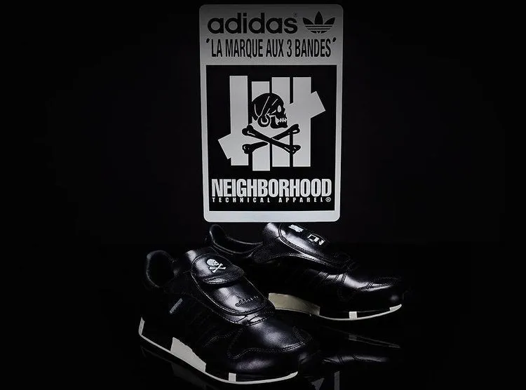 Adidas Undefeated x Neighborhood x Micropacer 'Black' sneakers, black