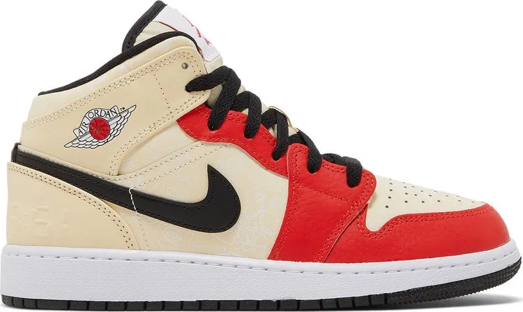 Air Jordan 1 Mid SS GS Dunk Contest, cream