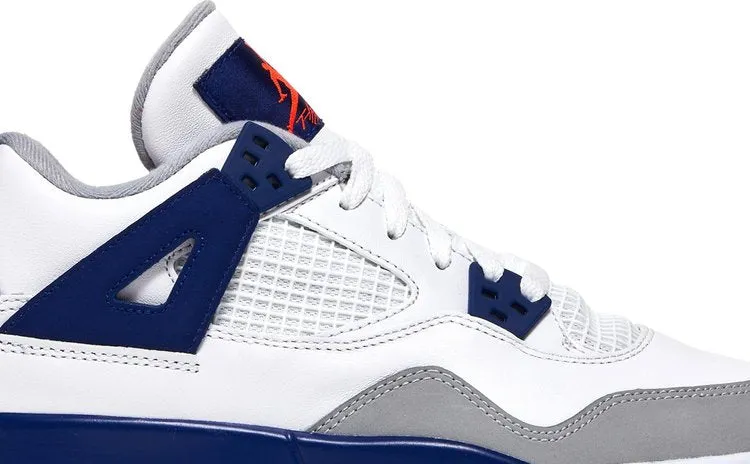 Air Jordan 4 GS Deep Royal Blue sneakers, white