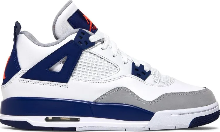 Air Jordan 4 GS Deep Royal Blue sneakers, white