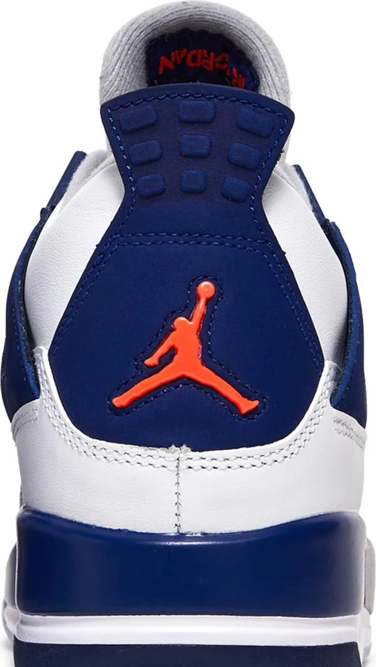 Air Jordan 4 GS Deep Royal Blue sneakers, white