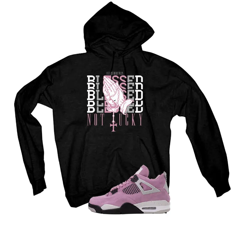 Air Jordan 4 WMNS Orchid Black T-Shirt (Blessed not lucky)| illcurrency