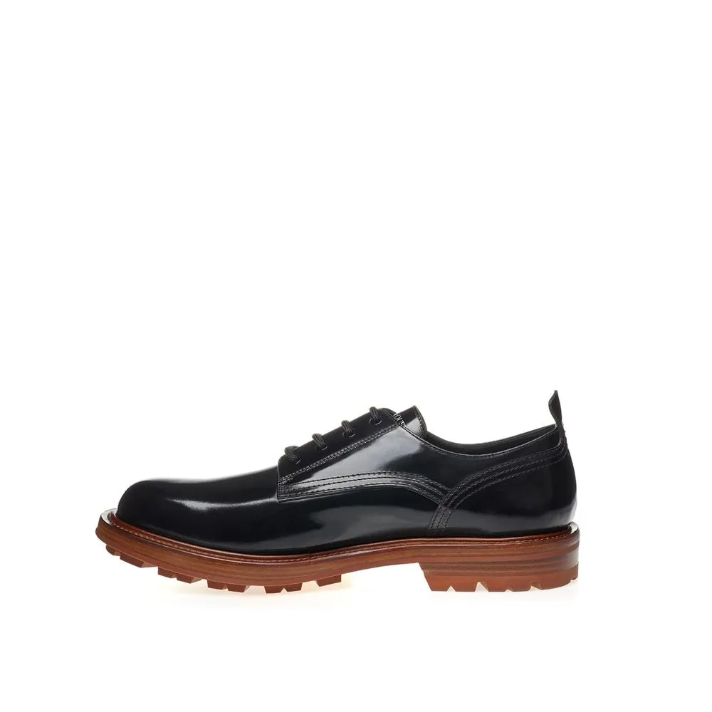 Alexander McQueen Elegant Black Leather Casual Shoes