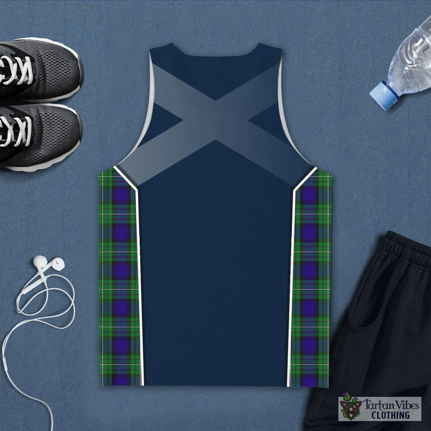 Alexander Tartan Men's Tanks Top with Family Crest and Scottish Thistle Vibes Sport Style