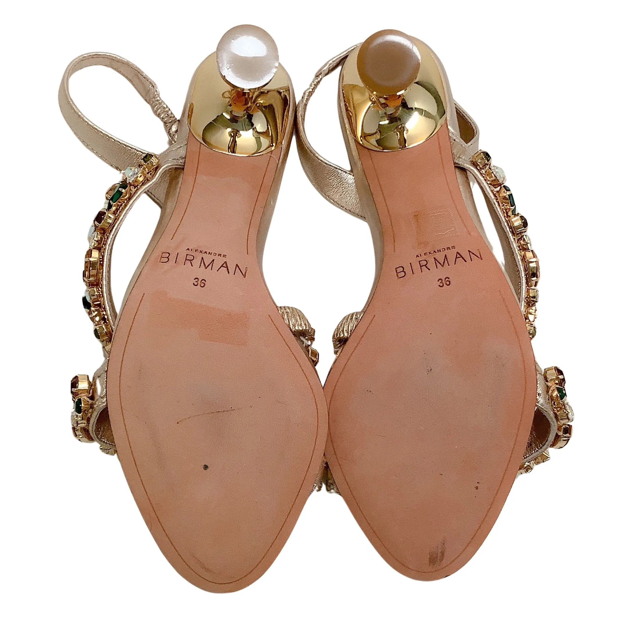 Alexandre Birman Gold Multi Crystal Betina 85 Sandals