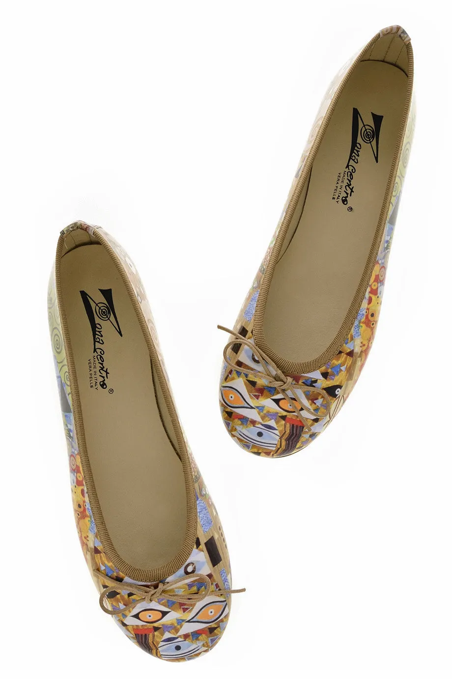 ANTONELLA KLIMT Beige Printed Ballerinas