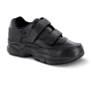 Apex X920m Strap Dbl Velcro Walk Men's Shoe In Black.