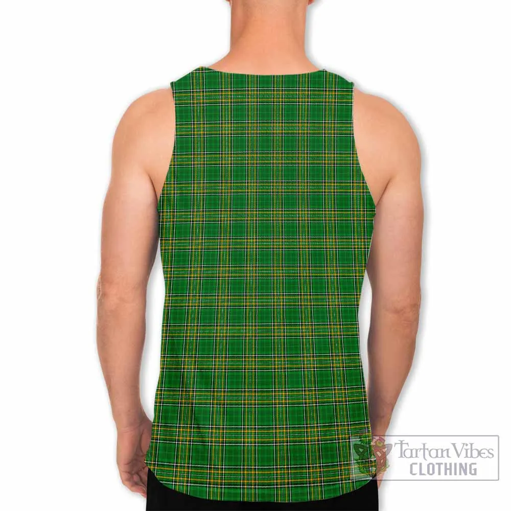 Apsley Irish Clan Tartan Men's Tank Top with Coat of Arms