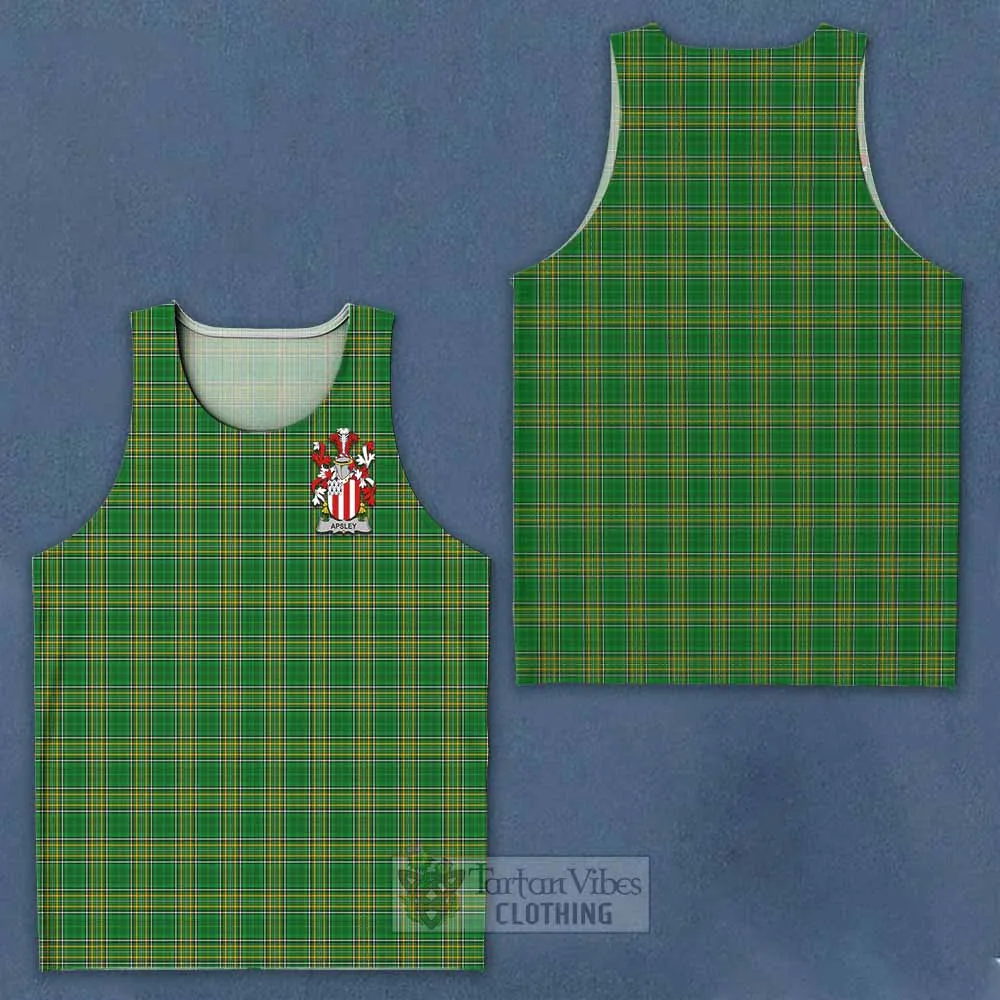 Apsley Irish Clan Tartan Men's Tank Top with Coat of Arms