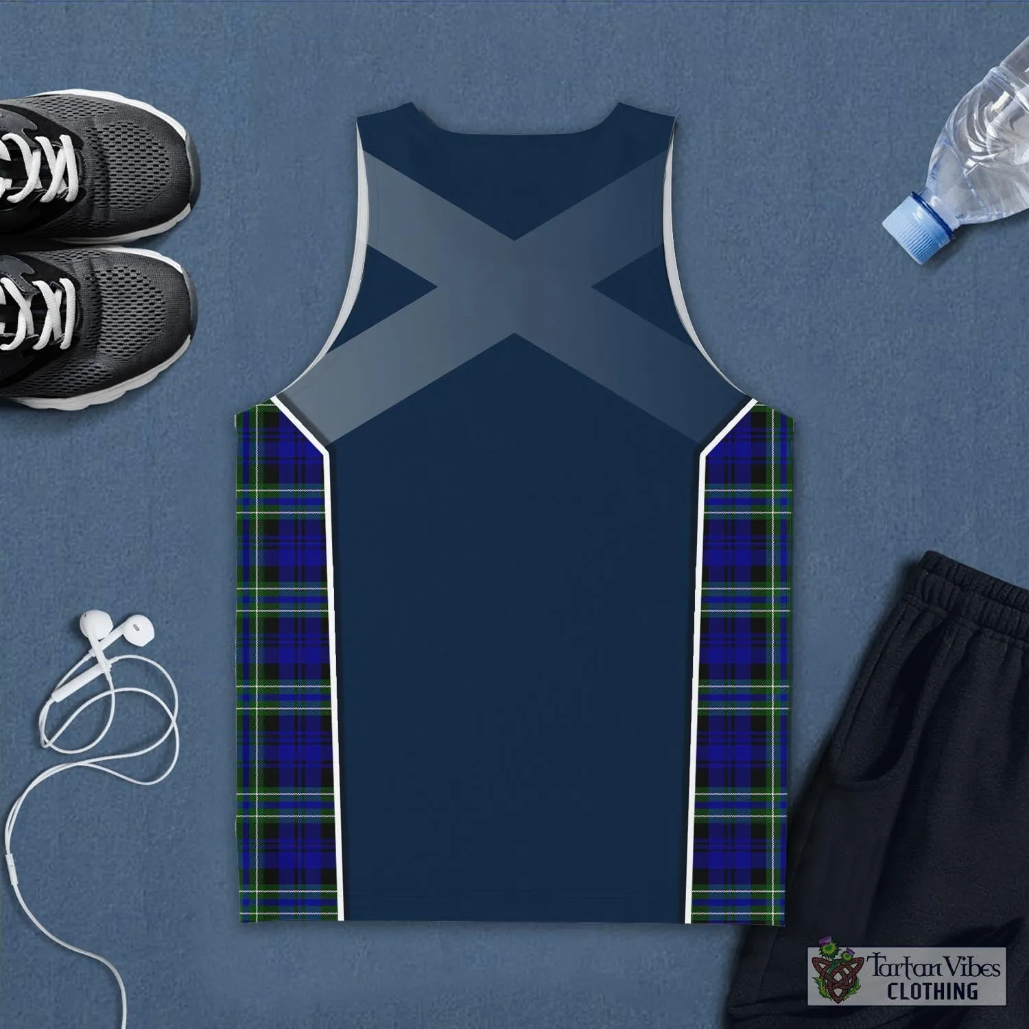 Arbuthnot Modern Tartan Men's Tanks Top with Family Crest and Scottish Thistle Vibes Sport Style