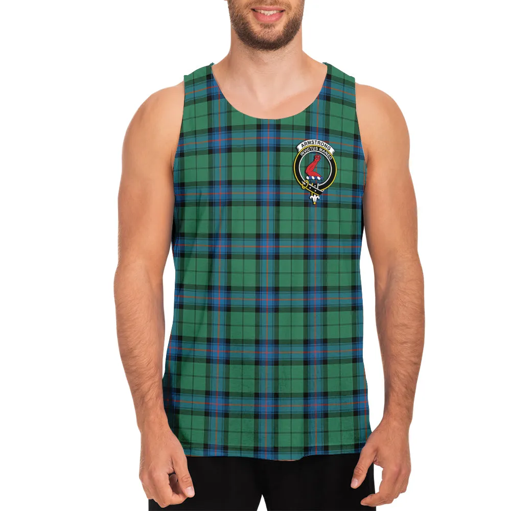 Armstrong Ancient Tartan Mens Tank Top with Family Crest