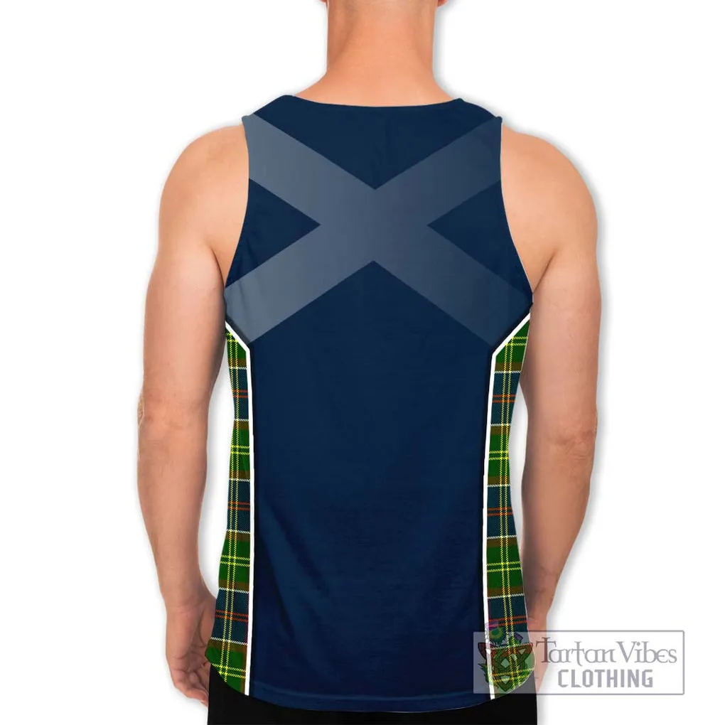 Arnott Tartan Men's Tank Top with Family Crest and Lion Rampant Vibes Sport Style