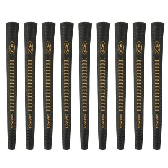 Avon Chamois Black Jumbo - 9 Piece Golf Grip Bundle