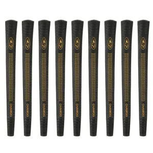 Avon Chamois Black Jumbo - 9 Piece Golf Grip Bundle