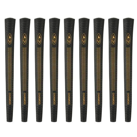 Avon Chamois Black Standard - 9 Piece Golf Grip Bundle