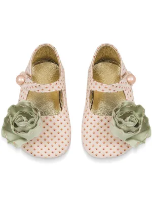 Baby's Shoe for girl with flower - Pink