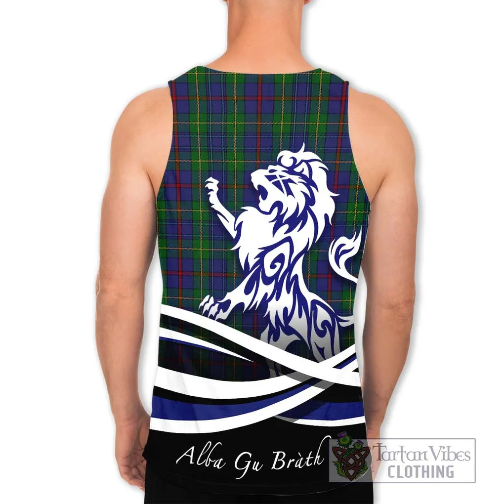 Bailey Tartan Men's Tank Top with Alba Gu Brath Regal Lion Emblem