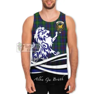 Bailey Tartan Men's Tank Top with Alba Gu Brath Regal Lion Emblem