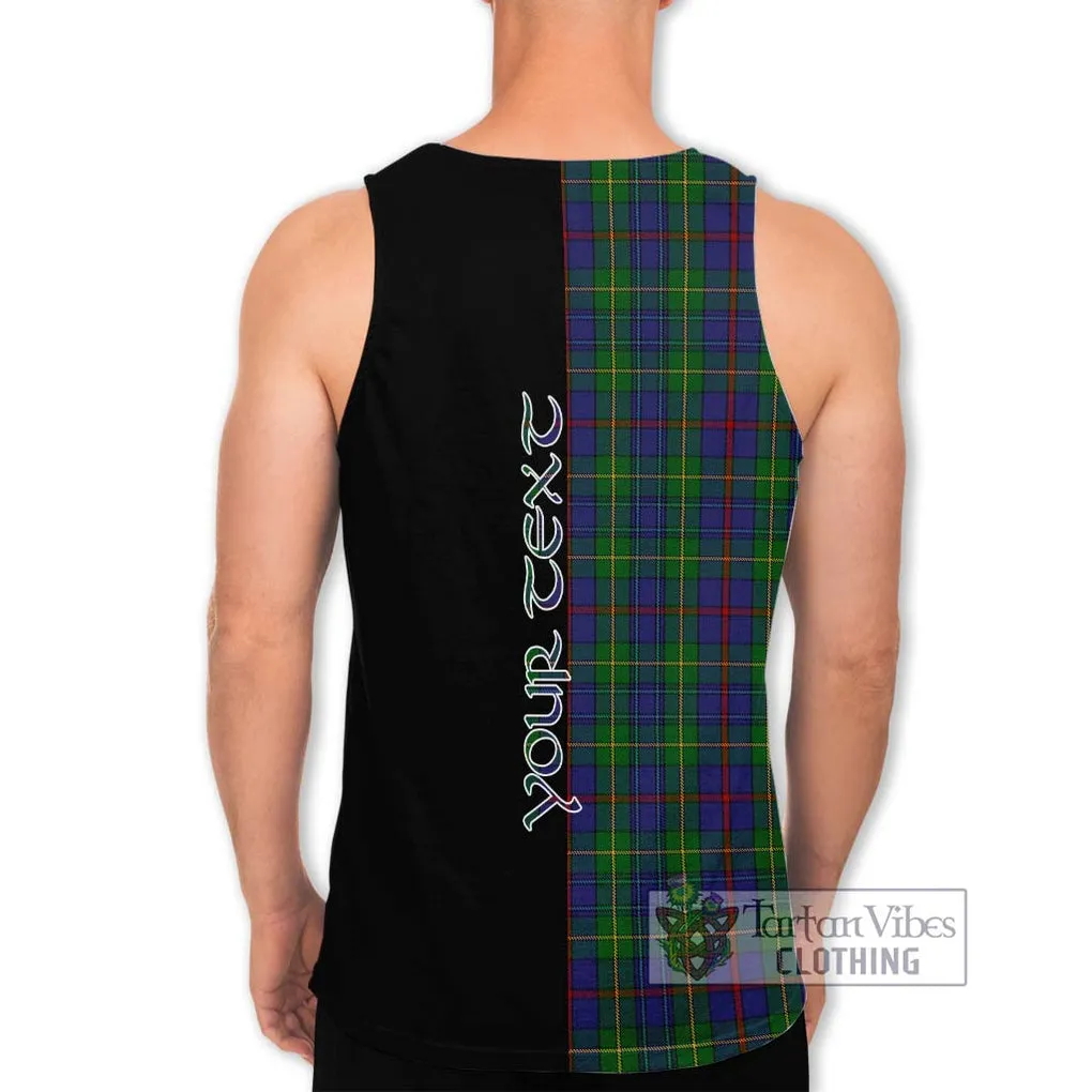 Bailey Tartan Men's Tank Top with Family Crest and Half Of Me Style