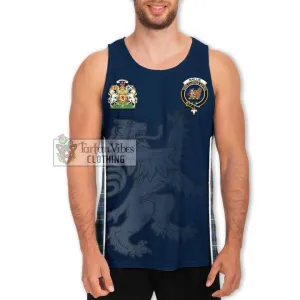 Baillie Ancient Tartan Men's Tank Top with Family Crest and Lion Rampant Vibes Sport Style