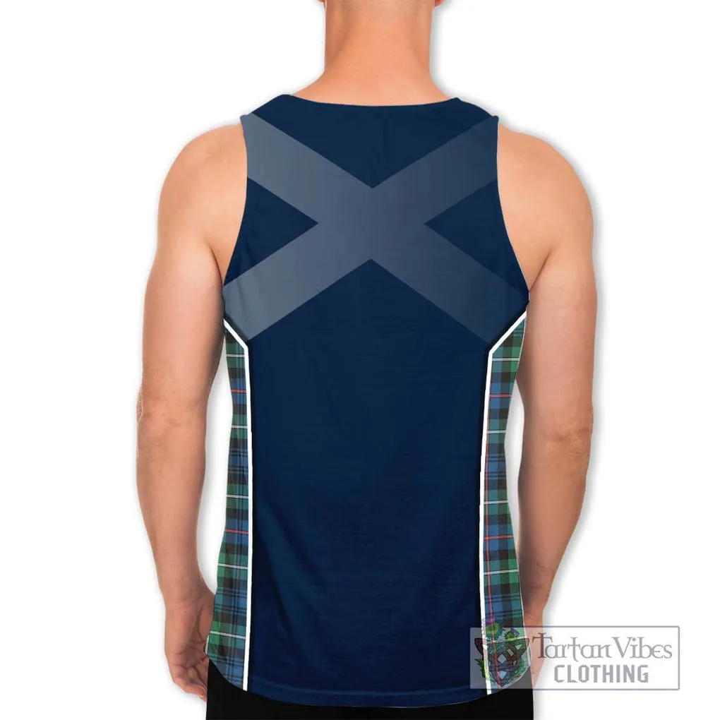 Baillie Ancient Tartan Men's Tank Top with Family Crest and Lion Rampant Vibes Sport Style