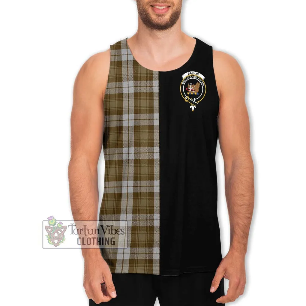 Baillie Dress Tartan Men's Tank Top with Family Crest and Half Of Me Style