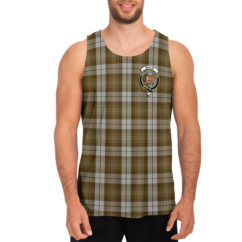 Baillie Dress Tartan Mens Tank Top with Family Crest