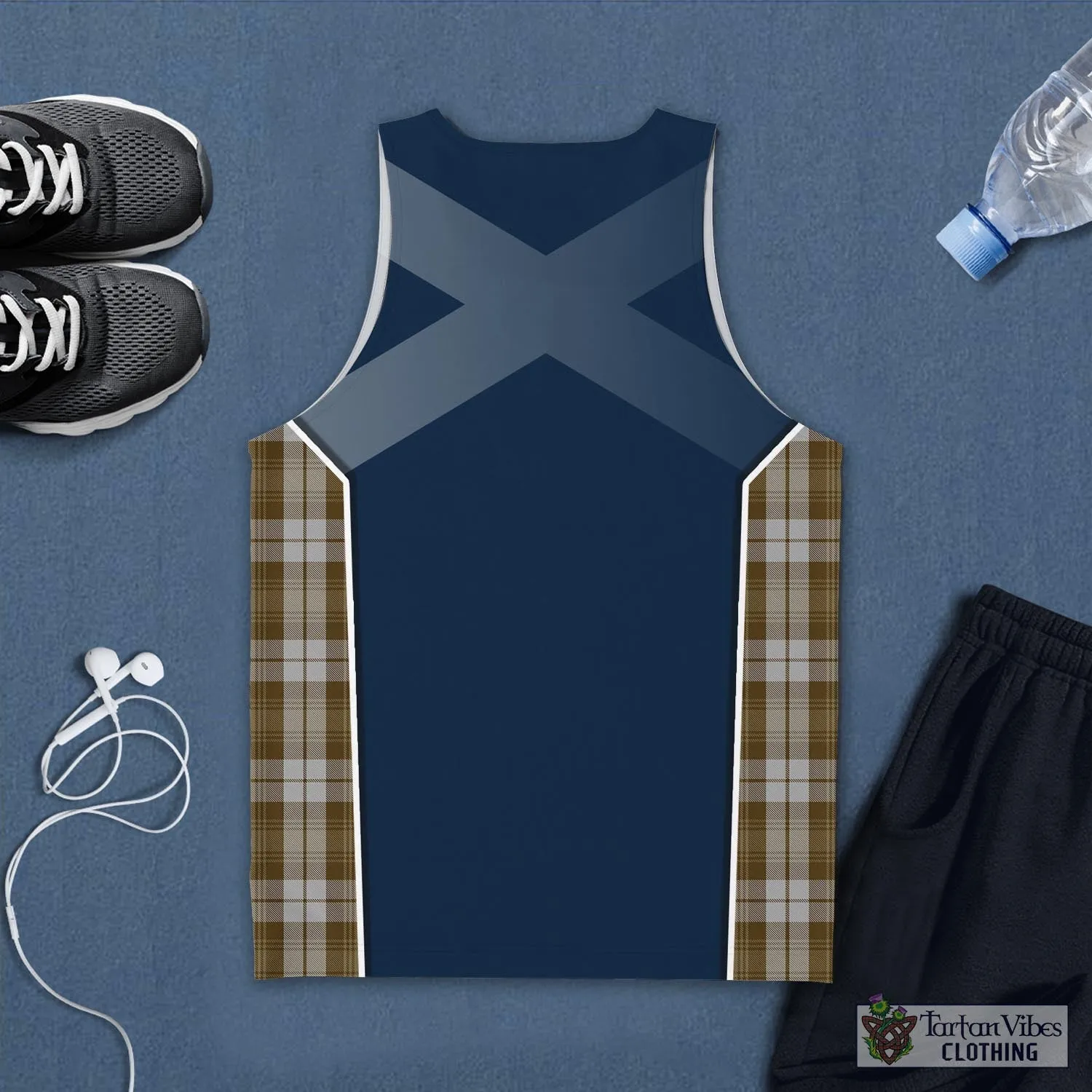 Baillie Dress Tartan Men's Tanks Top with Family Crest and Scottish Thistle Vibes Sport Style