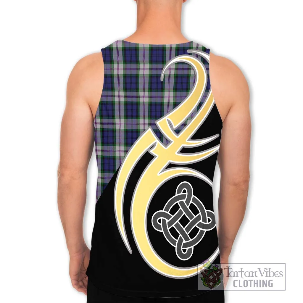 Baird Dress Tartan Men's Tank Top with Family Crest and Celtic Symbol Style