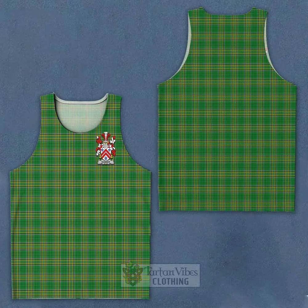 Bamber Irish Clan Tartan Men's Tank Top with Coat of Arms