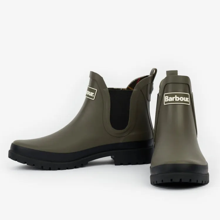 Barbour Ladies Mallow Chelsea Rubber Boots - Dusky Khaki