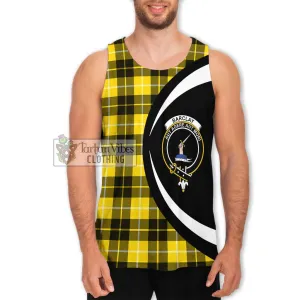 Barclay Dress Modern Tartan Men's Tank Top with Family Crest Circle Style