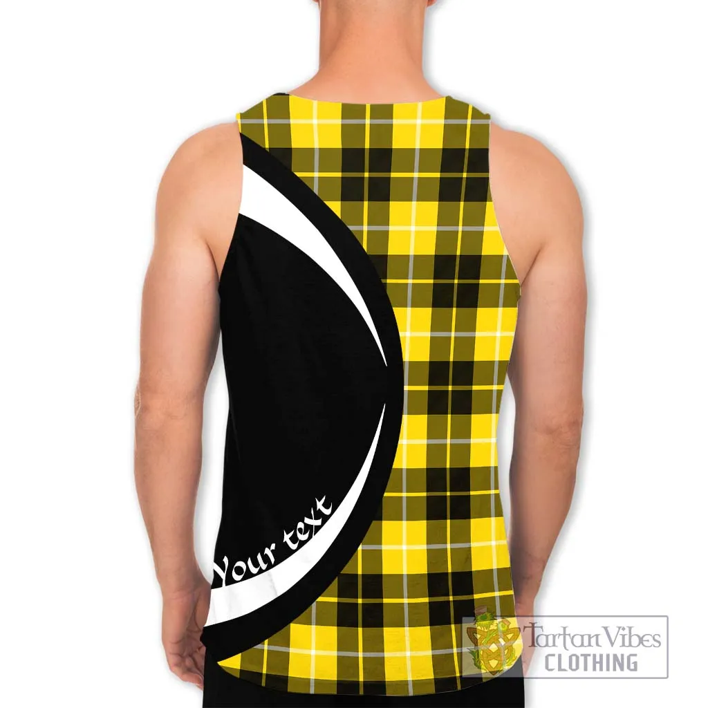 Barclay Dress Modern Tartan Men's Tank Top with Family Crest Circle Style