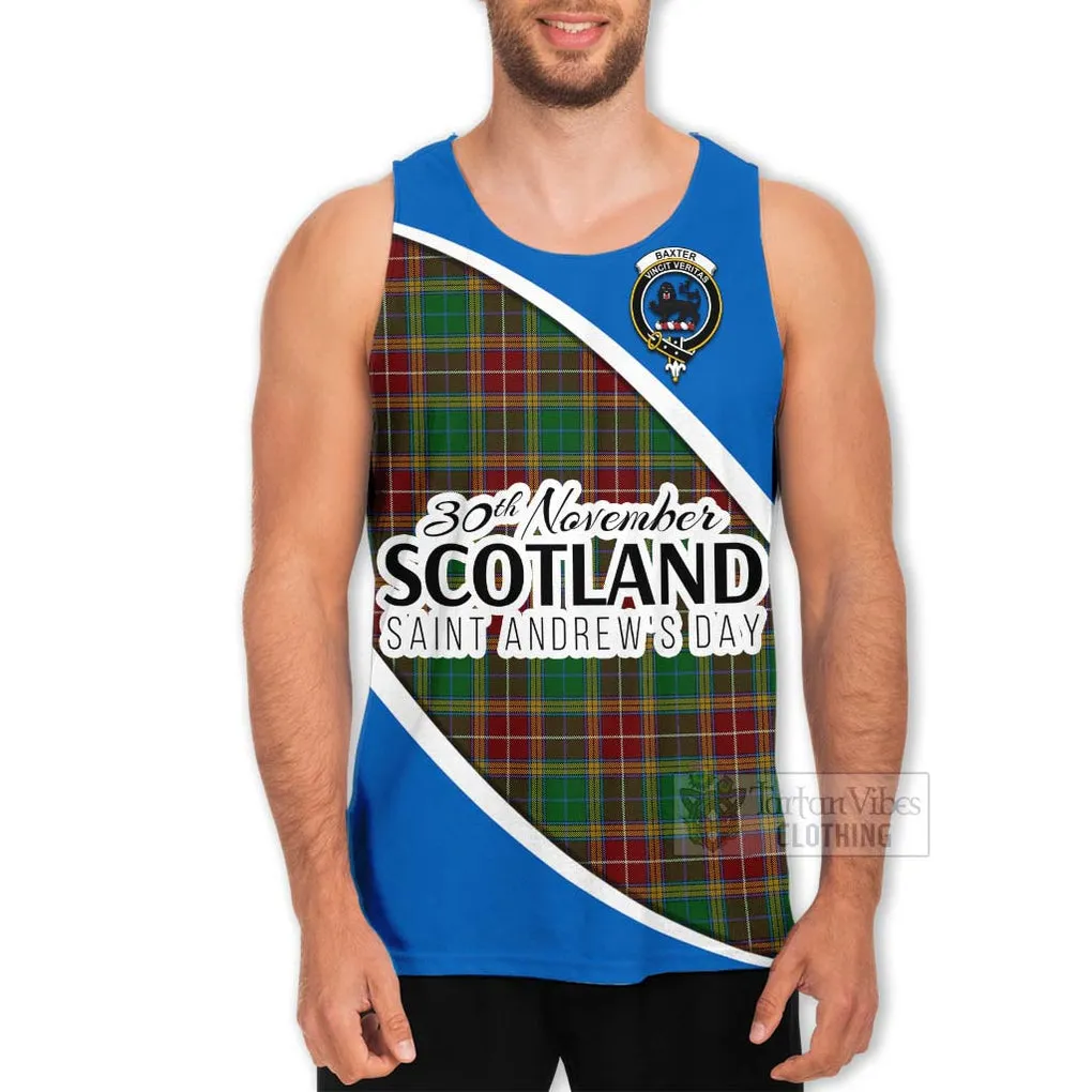 Baxter Family Crest Tartan Men's Tank Top Celebrate Saint Andrew's Day in Style