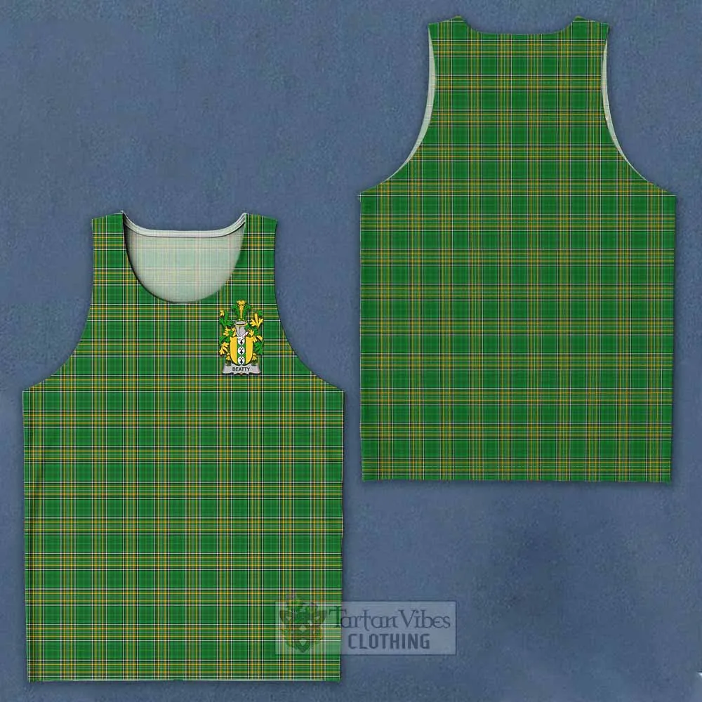 Beatty Irish Clan Tartan Men's Tank Top with Coat of Arms