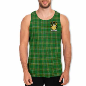 Bellew Irish Clan Tartan Men's Tank Top with Coat of Arms