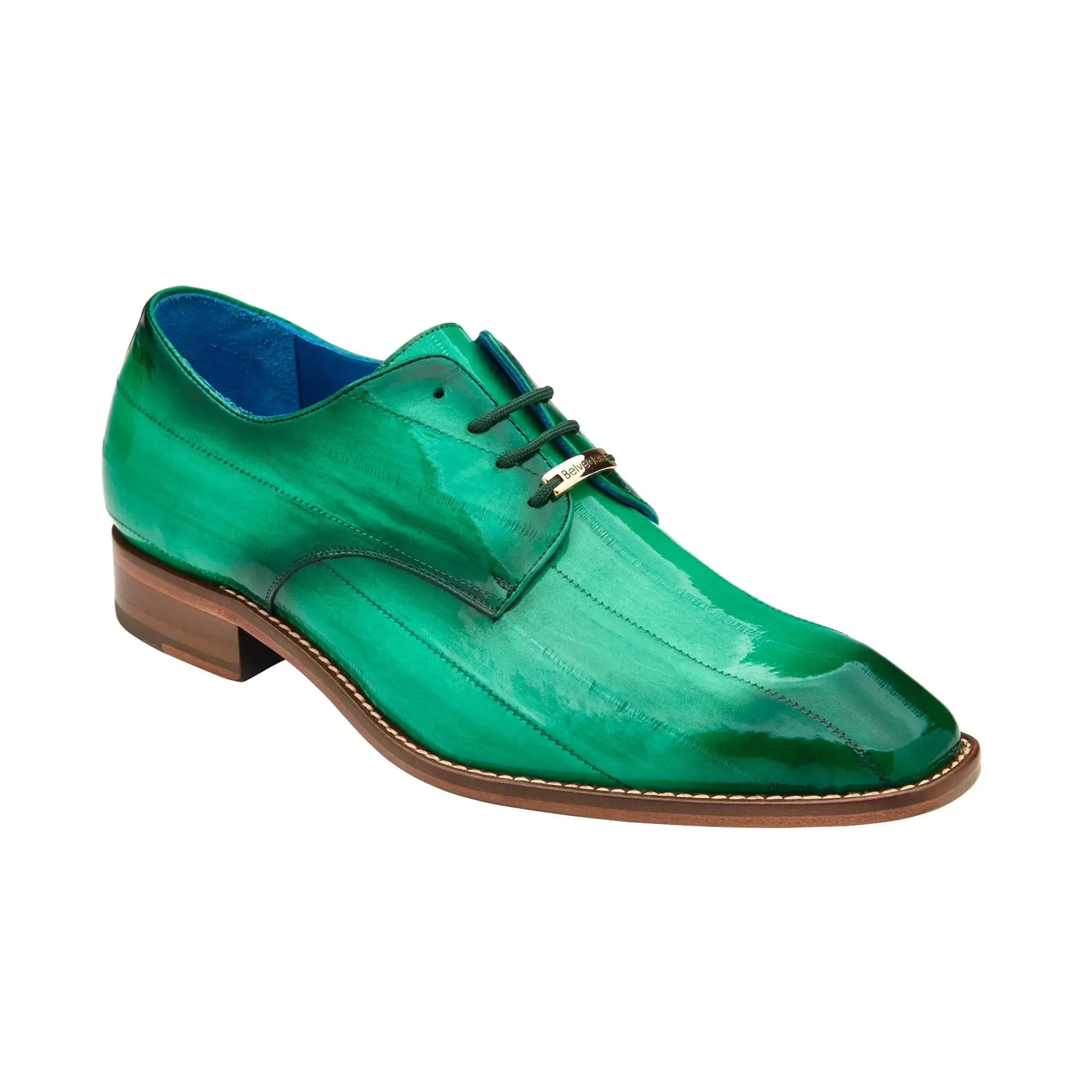 Belvedere Italo in Antique Mint Genuine Hand-Painted Eel Oxfords