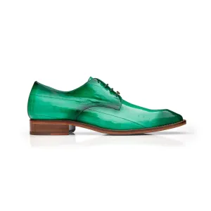 Belvedere Italo in Antique Mint Genuine Hand-Painted Eel Oxfords