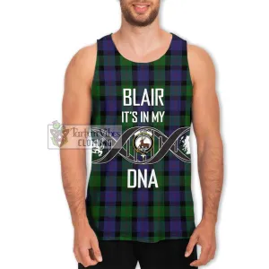 Blair Tartan Men's Tank Top with Family Crest DNA In Me Style