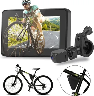 Blueear Bike Bicycle Mirror,1080P Bicycle Rear View Camera with 4.3" Screen,130° Wide Angle Color Night Vision Bikes Camera 360° Adjustable,Bike Accessories for Bicycle, Mountain, Road Bike