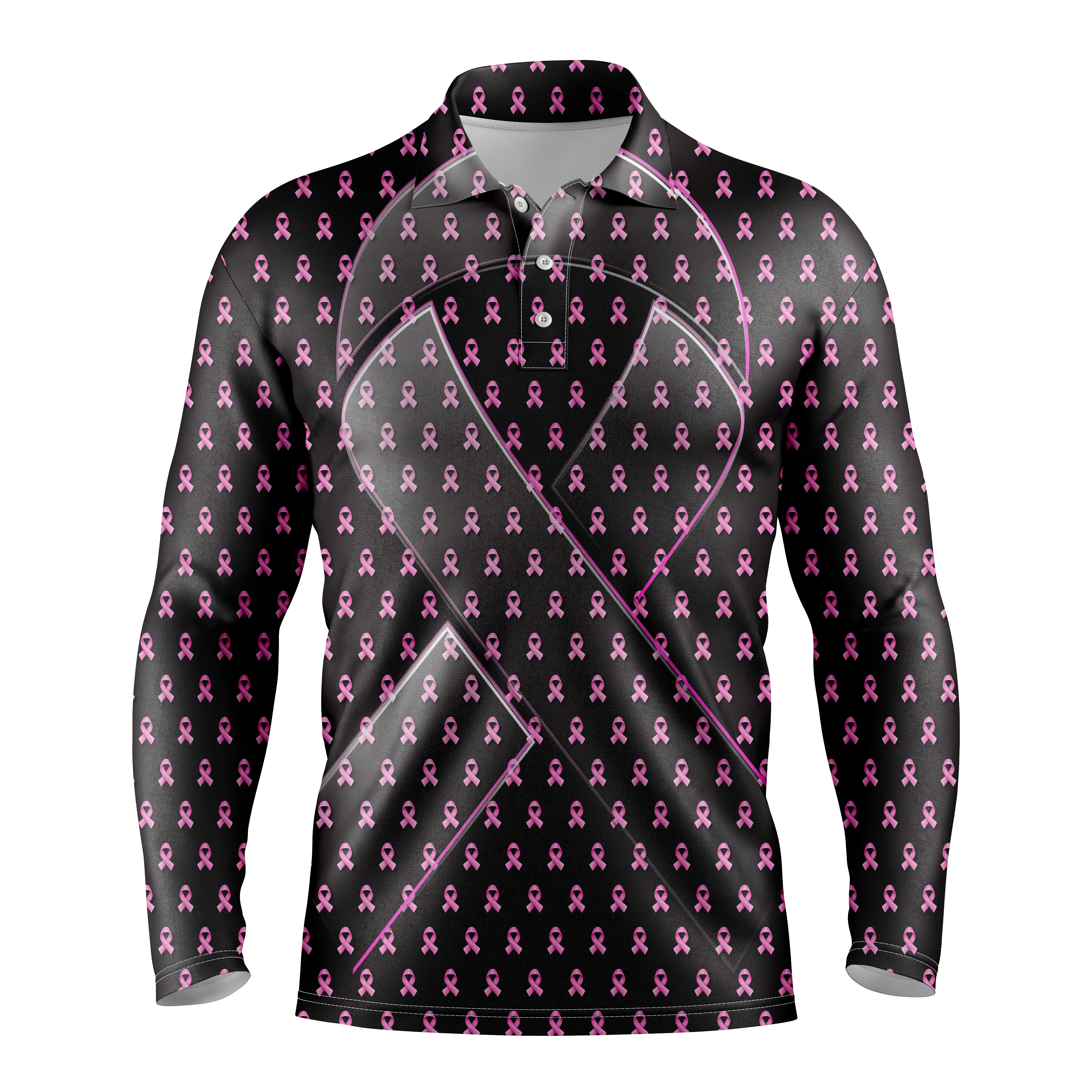 Breast Cancer | Men's Black Long Sleeve