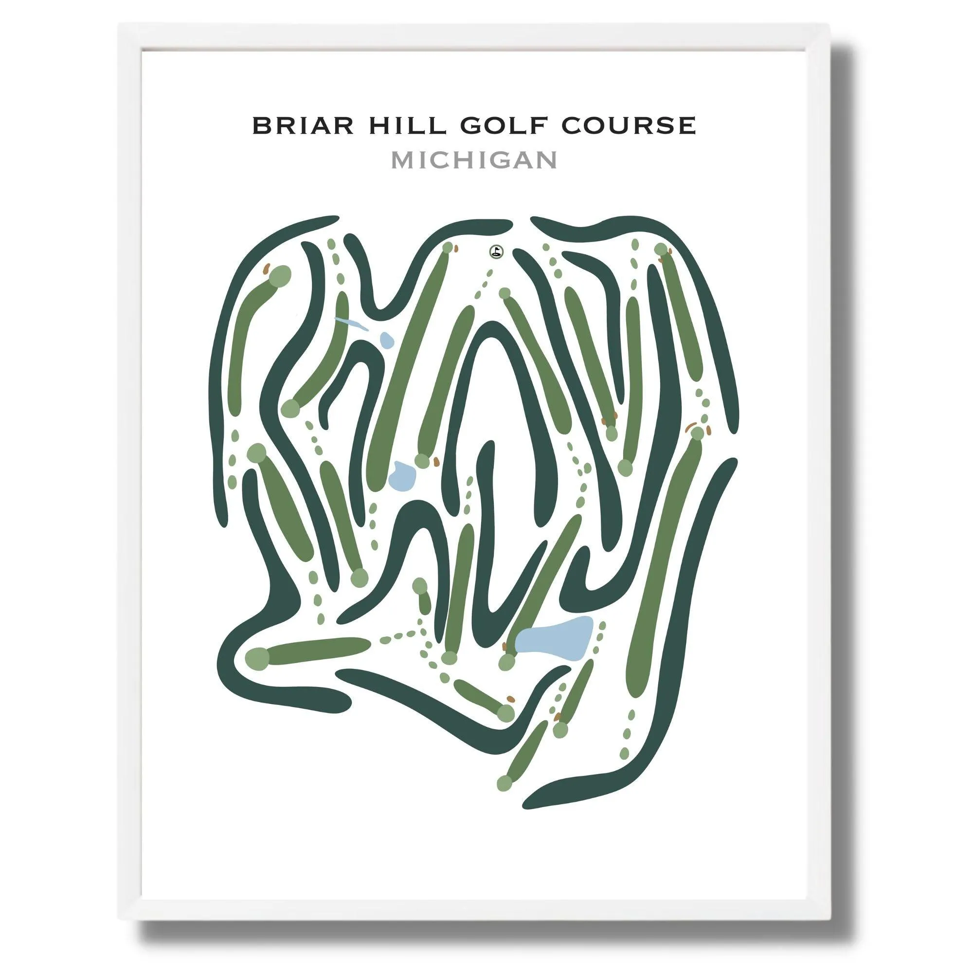 Briar Hill Golf Course, Michigan - Printed Golf Courses